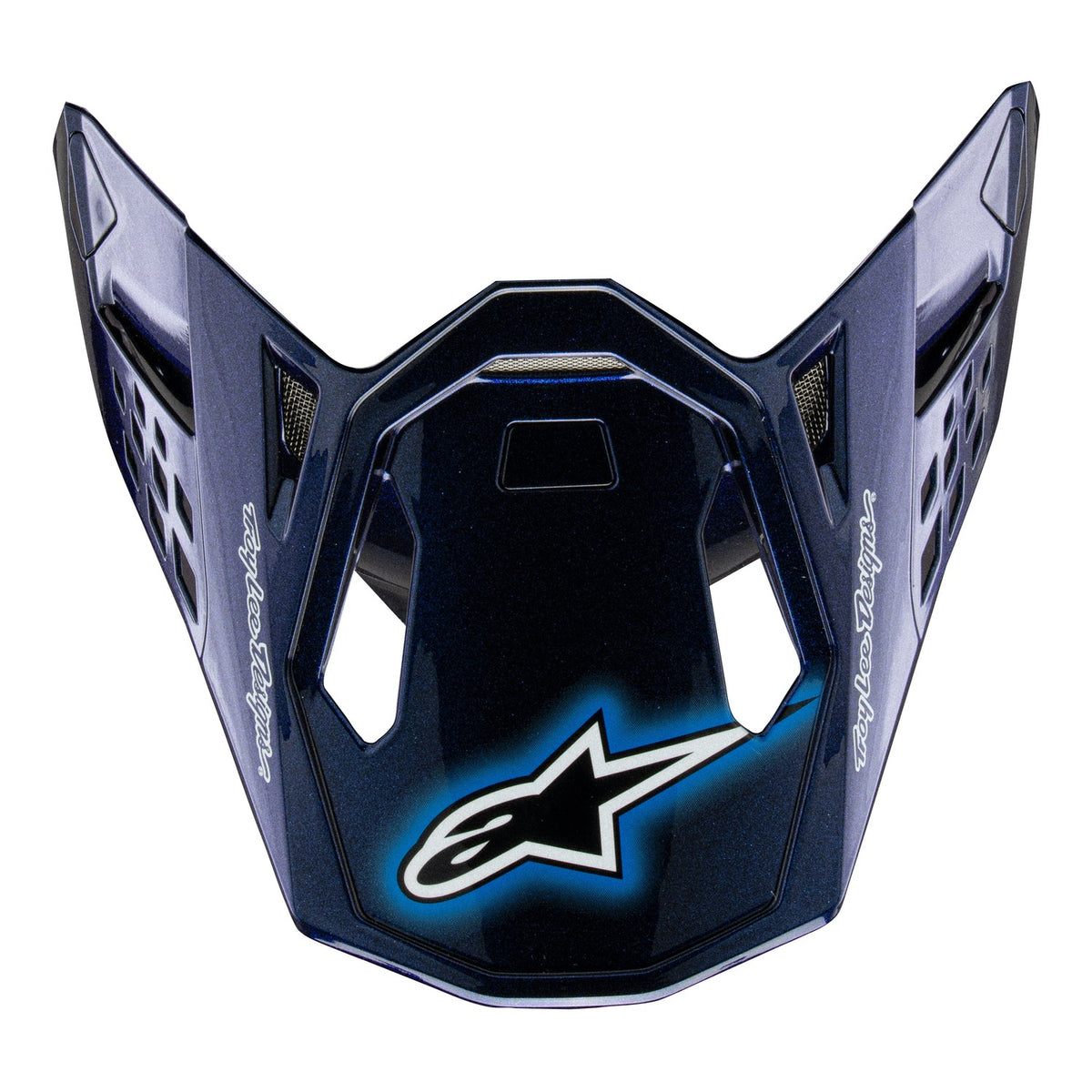 Kšilt pro přilby Alpinestars Supertech edice Troy LEE Designs tmavě modrá, verze ECE 22.06