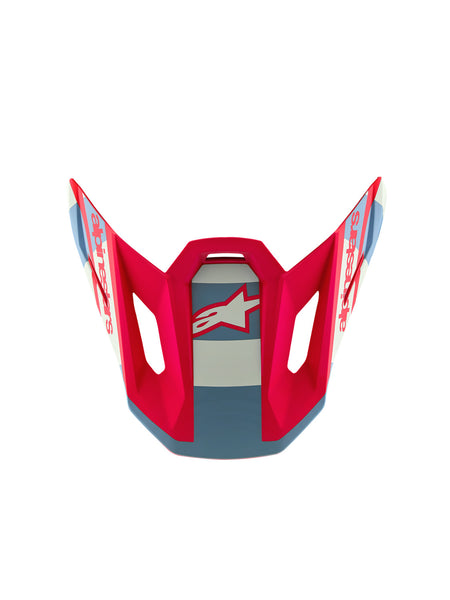 Kšilt pro přilby Alpinestars Supertech S-M7 limitovaná edice Beast Coast šedá/černá/oranžová
