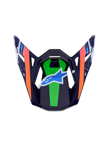 Kšilt pro přilby Alpinestars Supertech S-M10 limitovaná edice Records šedá/multikolor