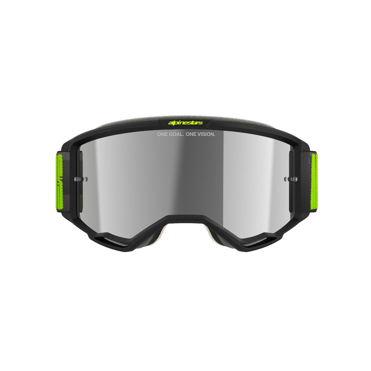 Brýle Alpinestars Vision 5 Hollow šedá/žlutá fluo, zrcadlové stříbrné plexi