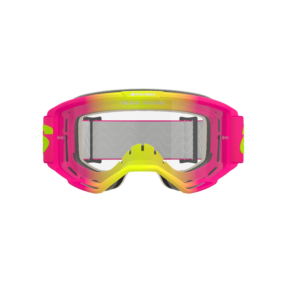 Brýle Alpinestars Vision 5 Wordmark růžová/žlutá fluo, čiré plexi