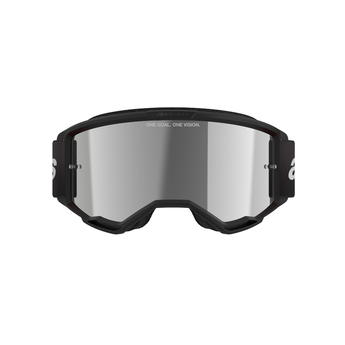 Brýle Alpinestars Vision 3 Wordmark černá, zrcadlové stříbrné plexi