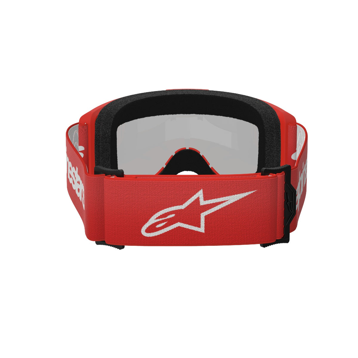 Brýle Alpinestars Vision 3 Wordmark červená, zrcadlové stříbrné plexi