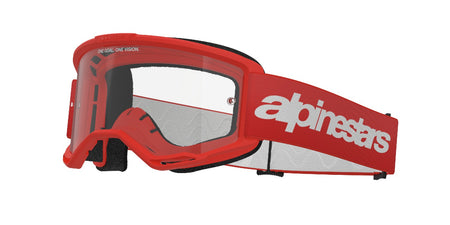 Brýle Alpinestars Vision 3 Wordmark červená, čiré plexi