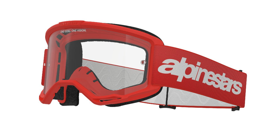 Brýle Alpinestars Vision 3 Wordmark červená, čiré plexi