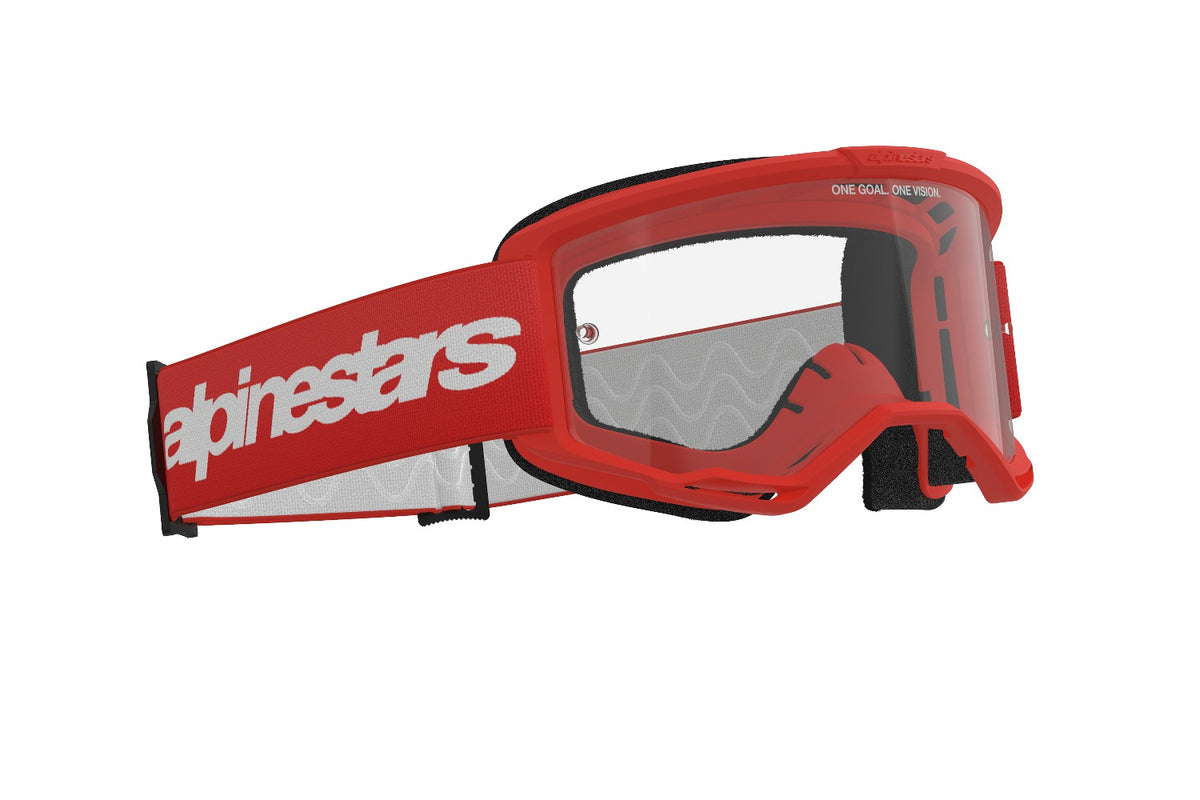 Brýle Alpinestars Vision 3 Wordmark červená, čiré plexi