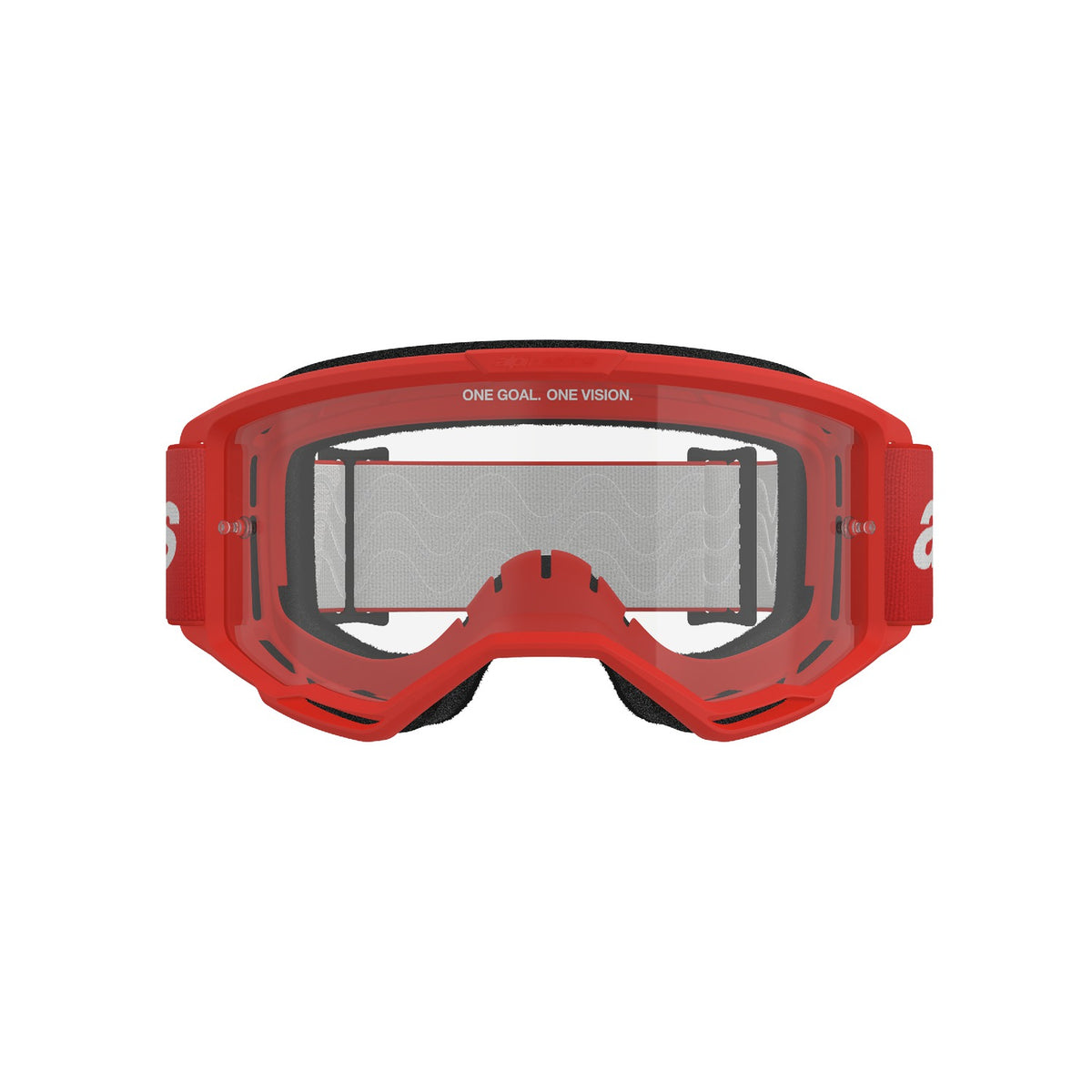 Brýle Alpinestars Vision 3 Wordmark červená, čiré plexi