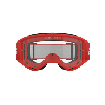 Brýle Alpinestars Vision 3 Wordmark červená, čiré plexi