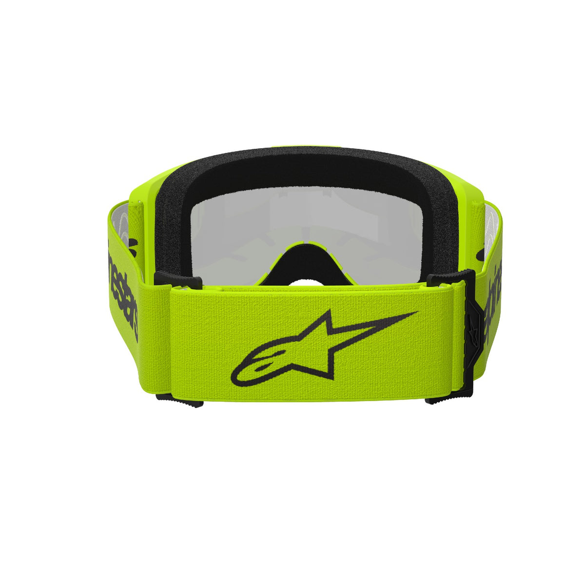 Brýle Alpinestars Vision 3 Wordmark žlutá fluo, zrcadlové stříbrné plexi
