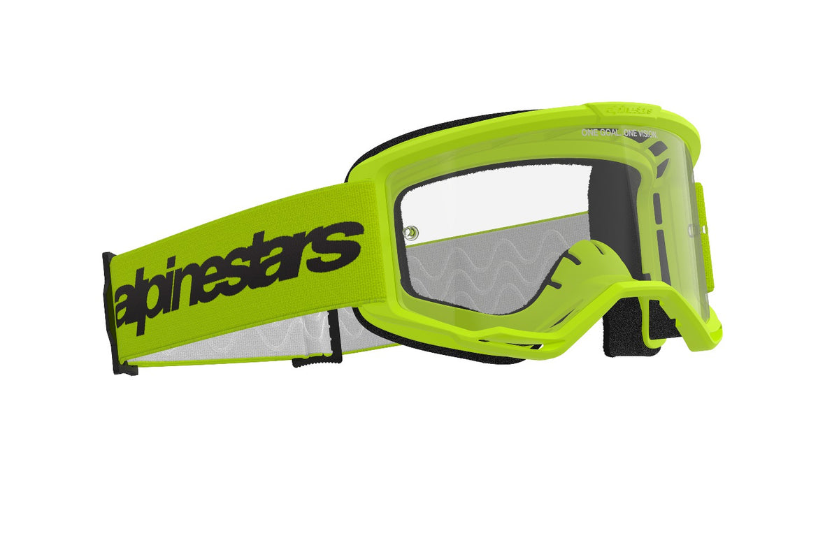 Brýle Alpinestars Vision 3 Wordmark žlutá fluo, čiré plexi
