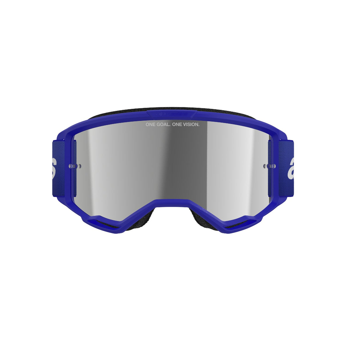 Brýle Alpinestars Vision 3 Wordmark modrá, zrcadlové stříbrné plexi
