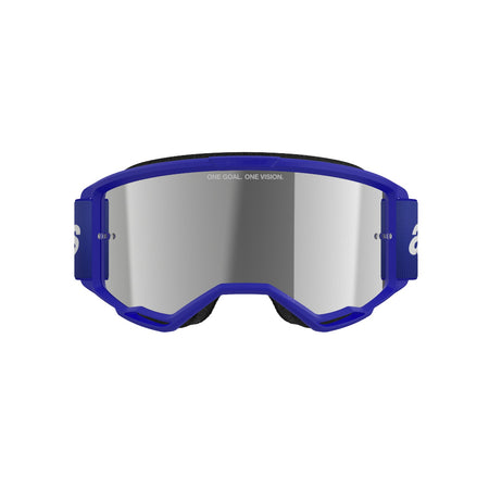 Brýle Alpinestars Vision 3 Wordmark modrá, zrcadlové stříbrné plexi