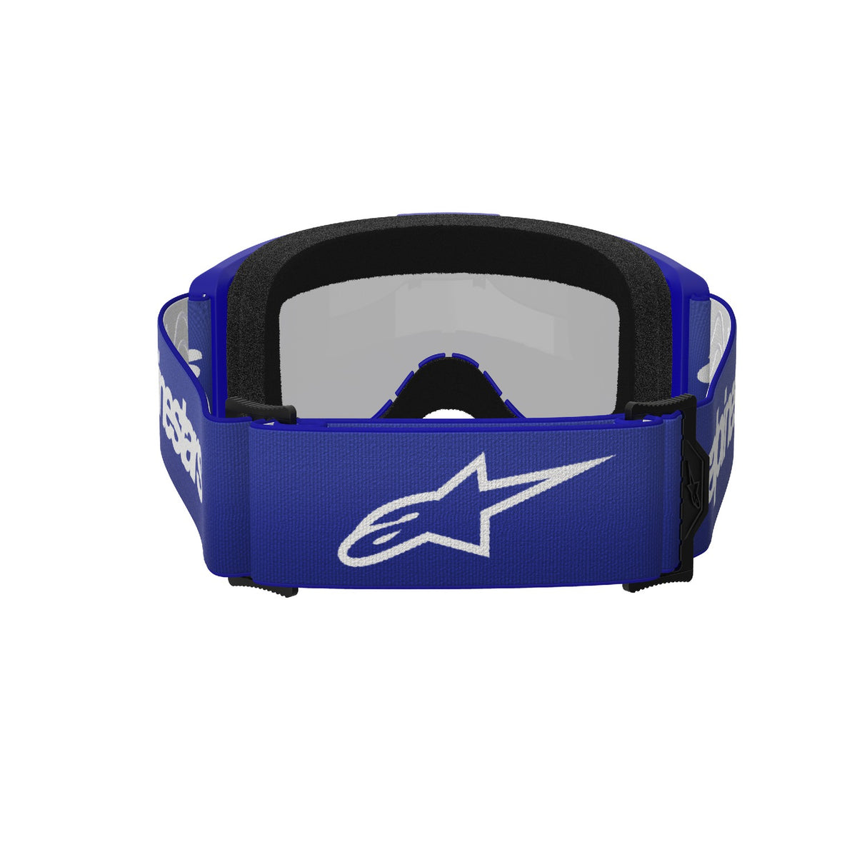 Brýle Alpinestars Vision 3 Wordmark modrá, zrcadlové stříbrné plexi