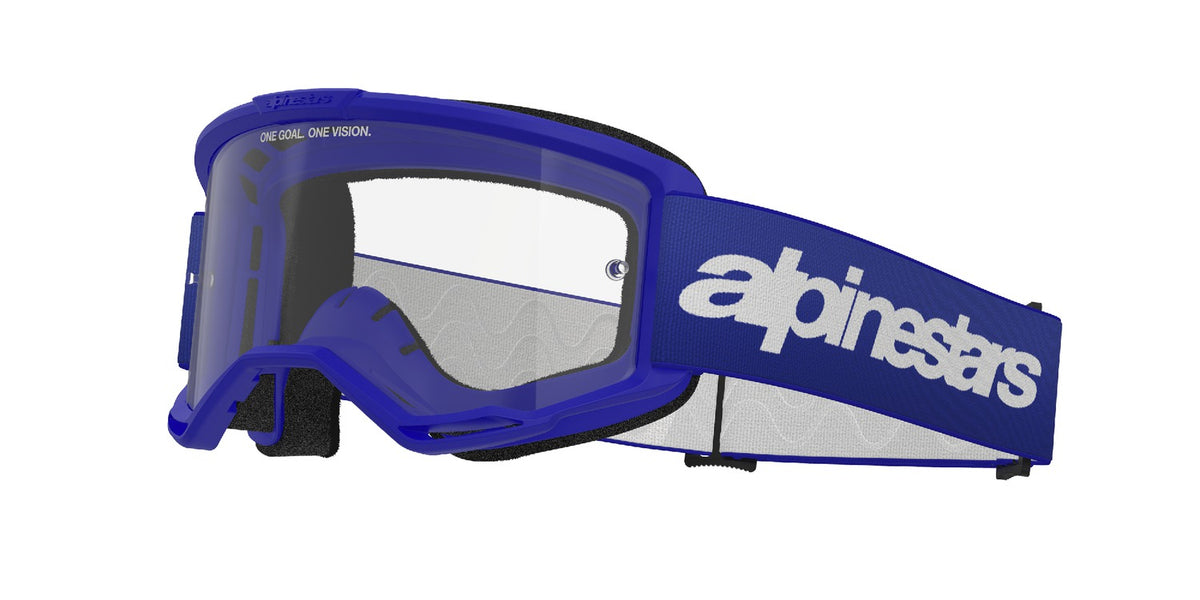 Brýle Alpinestars Vision 3 Wordmark modrá, čiré plexi