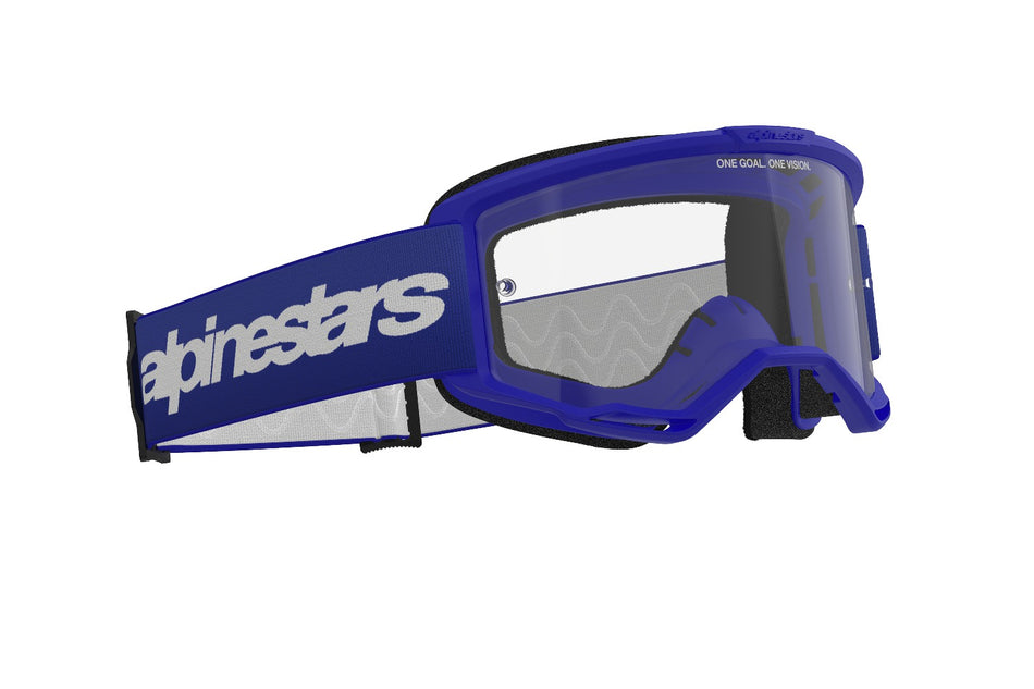 Brýle Alpinestars Vision 3 Wordmark modrá, čiré plexi