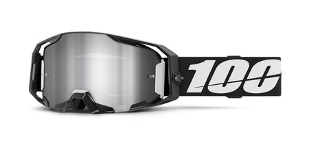 Brýle 100% Armatic černé, stříbrné zrcadlové plexi