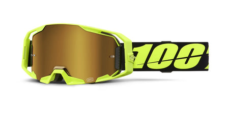 Brýle 100% Armatic Neon Yellow, zlaté true plexi