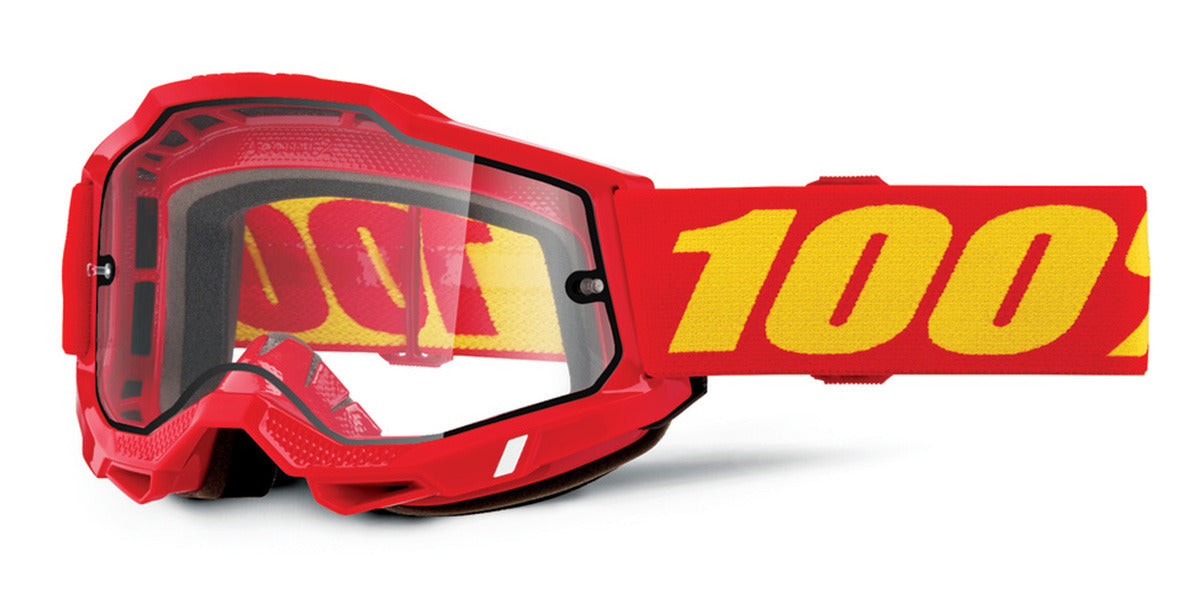 Brýle 100% Accuri 2 Enduro Moto červené, čiré Dual plexi