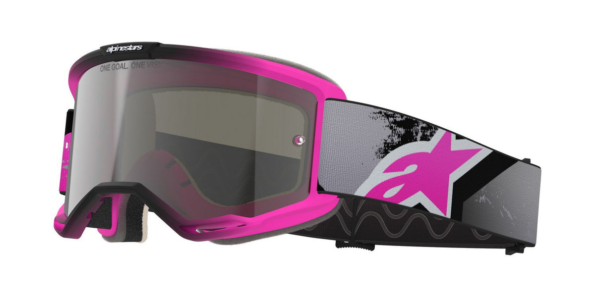Brýle Alpinestars Vision 5 Lahnd růžová fluo/šedá/černá/bílá, zrcadlové stříbrné plexi