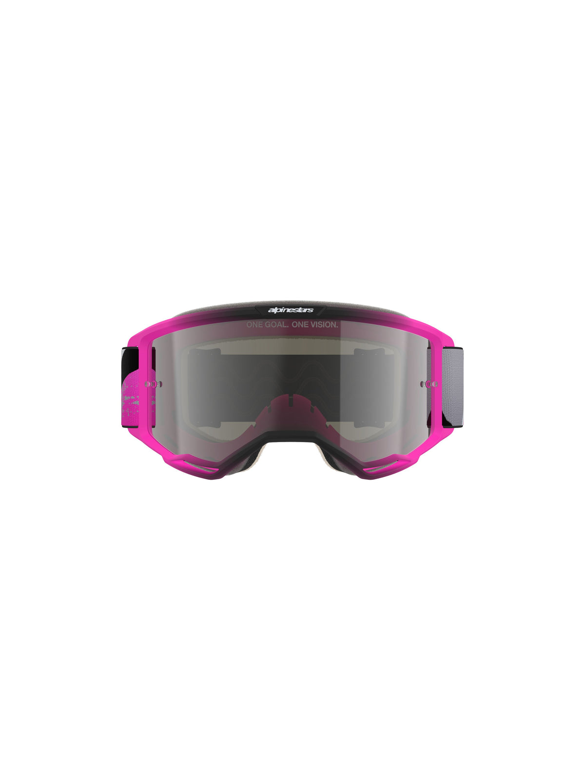 Brýle Alpinestars Vision 5 Lahnd růžová fluo/šedá/černá/bílá, zrcadlové stříbrné plexi