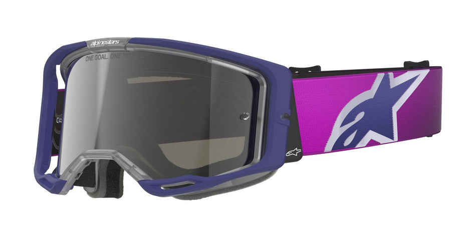 Brýle Alpinestars Vision 8 Corp fialová/čirá, zrcadlové stříbrné plexi