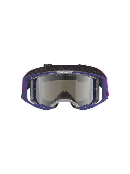Brýle Alpinestars Vision 8 Corp fialová/čirá, zrcadlové stříbrné plexi