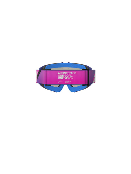 Dětské brýle Alpinestars Vision Youth Corp fialová/růžová fluo, zrcadlové modré plexi