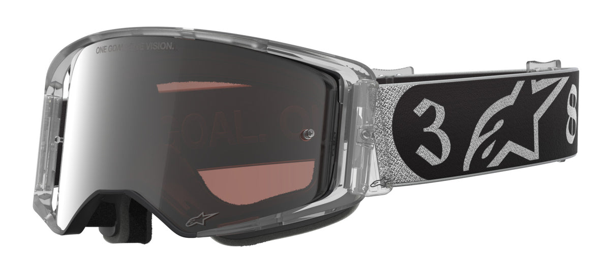 Brýle Alpinestars Supertech Vision DNGR38 XXV černá/stříbrná, zrcadlové stříbrné plexi