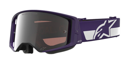 Brýle Alpinestars Supertech Vision HUNTA96 XXV fialová/bílá, zrcadlové stříbrné plexi