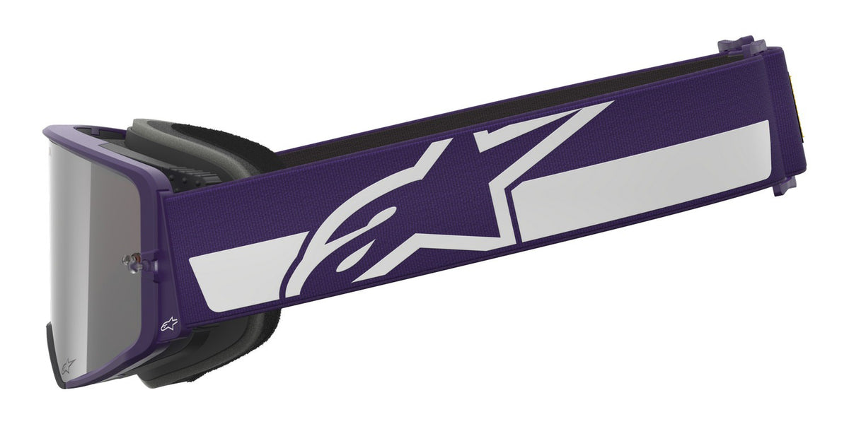Brýle Alpinestars Supertech Vision HUNTA96 XXV fialová/bílá, zrcadlové stříbrné plexi