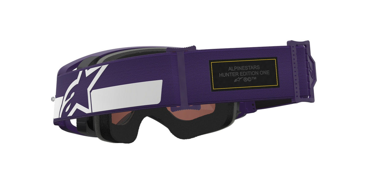 Brýle Alpinestars Supertech Vision HUNTA96 XXV fialová/bílá, zrcadlové stříbrné plexi