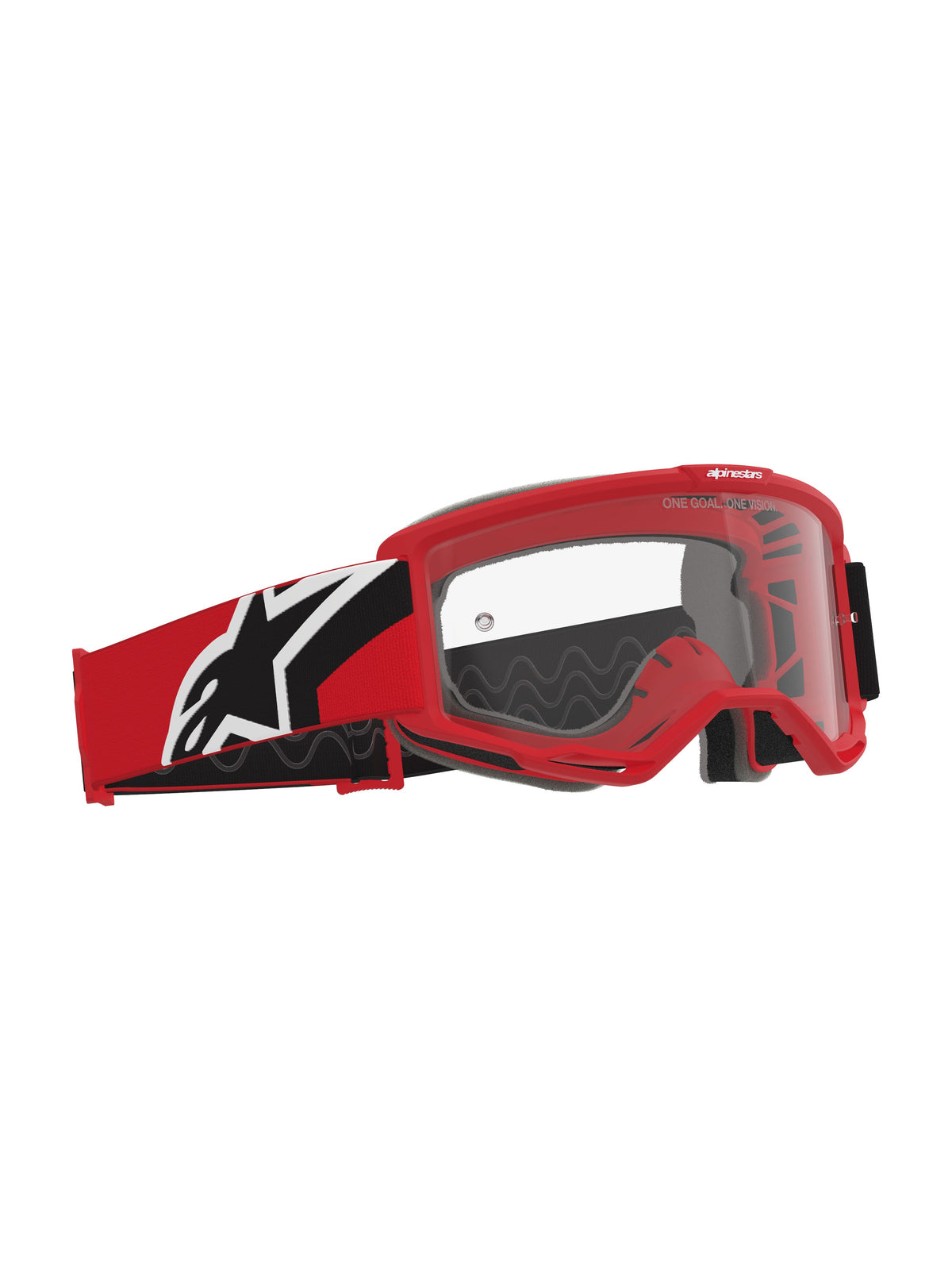 Brýle Alpinestars Vision OTG červená/černá/bílá, čiré plexi