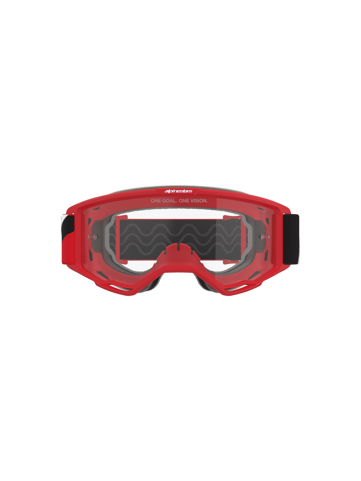 Brýle Alpinestars Vision OTG červená/černá/bílá, čiré plexi
