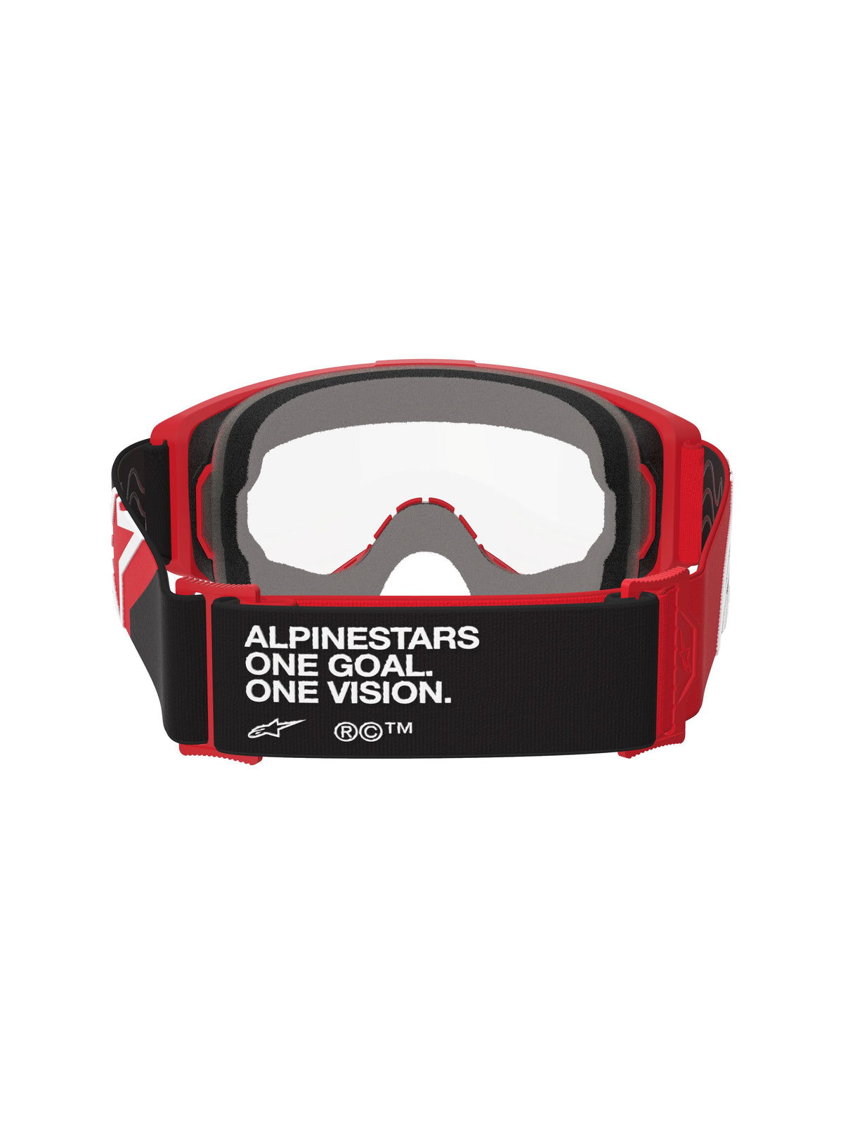 Brýle Alpinestars Vision OTG červená/černá/bílá, čiré plexi