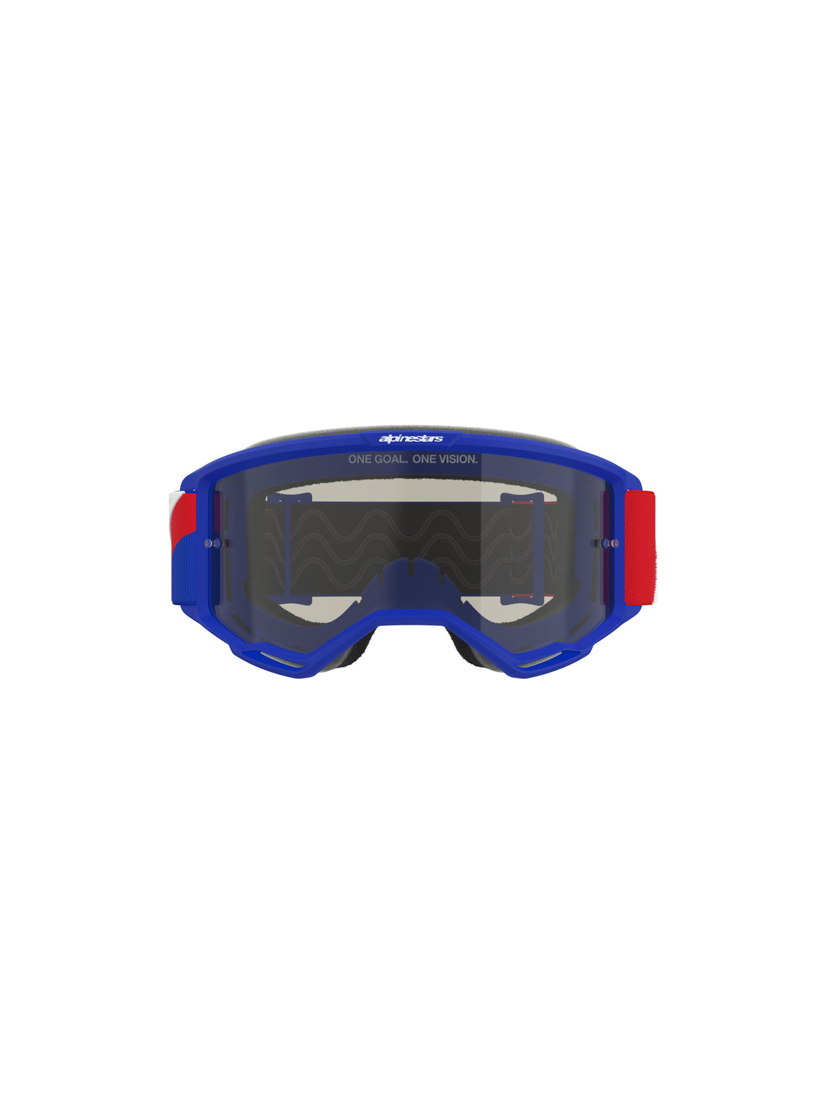 Brýle Alpinestars Vision Sand modrá/červená/bílá, tmavě kouřové plexi