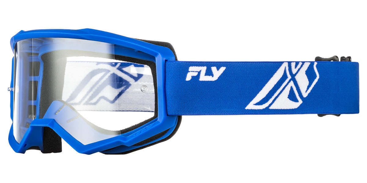 Brýle Fly Racing Focus modré/bílé - čiré plexi