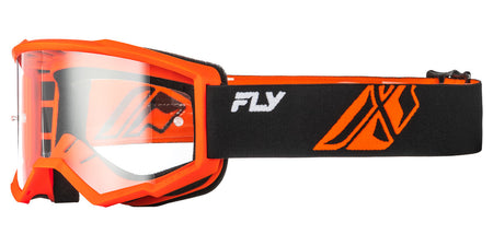 Brýle Fly Racing Focus černé/oranžové - čiré plexi