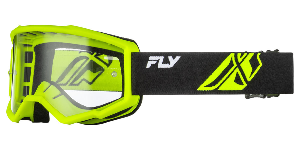 Brýle Fly Racing Focus černé/Hi-vis - čiré plexi
