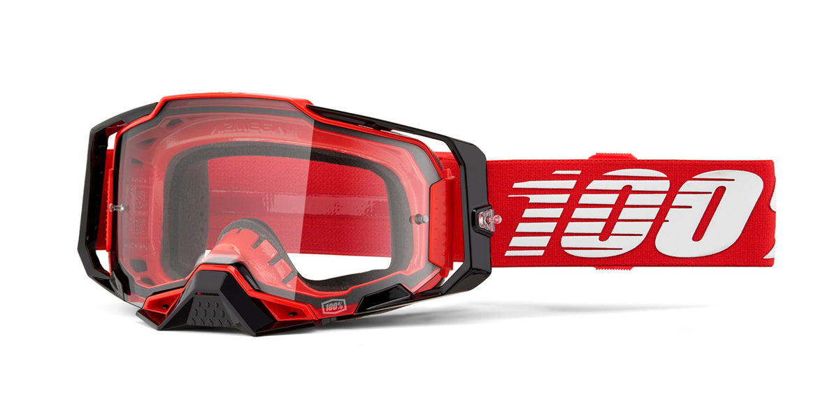 Brýle 100% Armega RED čiré plexi