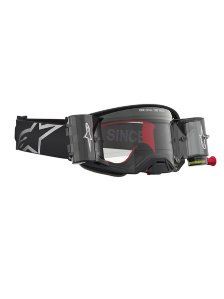 Brýle Alpinestars Supertech Firma ROLL-OFF Wide Vision černá/stříbrná, čiré plexi a roll-off systém