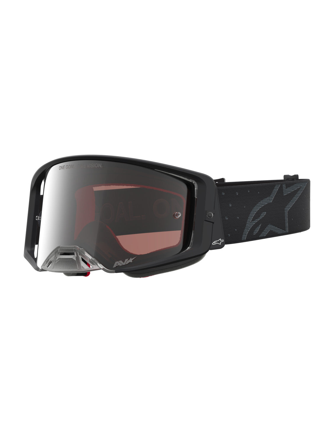 Brýle Alpinestars Supertech Cloak černá, zrcadlové stříbrné plexi