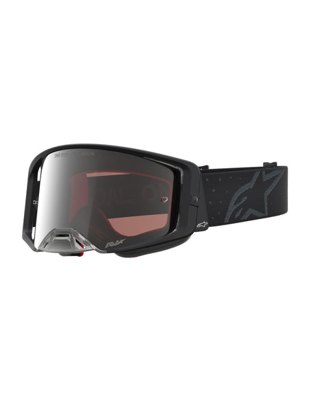 Brýle Alpinestars Supertech Cloak černá, zrcadlové stříbrné plexi
