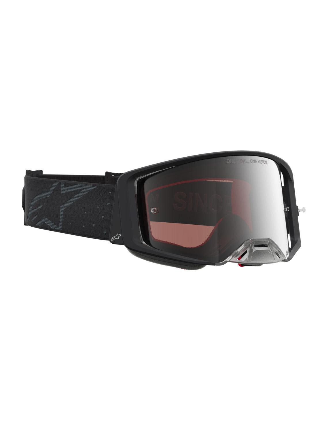 Brýle Alpinestars Supertech Cloak černá, zrcadlové stříbrné plexi