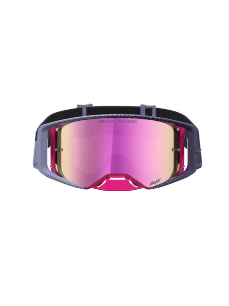 Brýle Alpinestars Supertech Hiten fialová/červená, zrcadlové růžové plexi