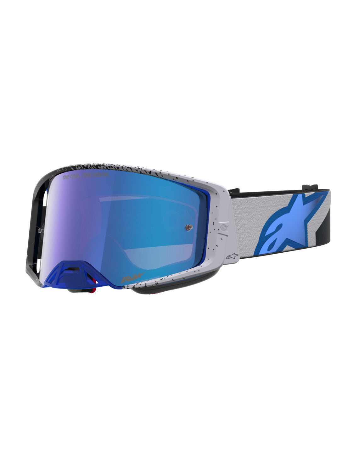 Brýle Alpinestars Supertech Hiten černá/modrá, zrcadlové modré plexi