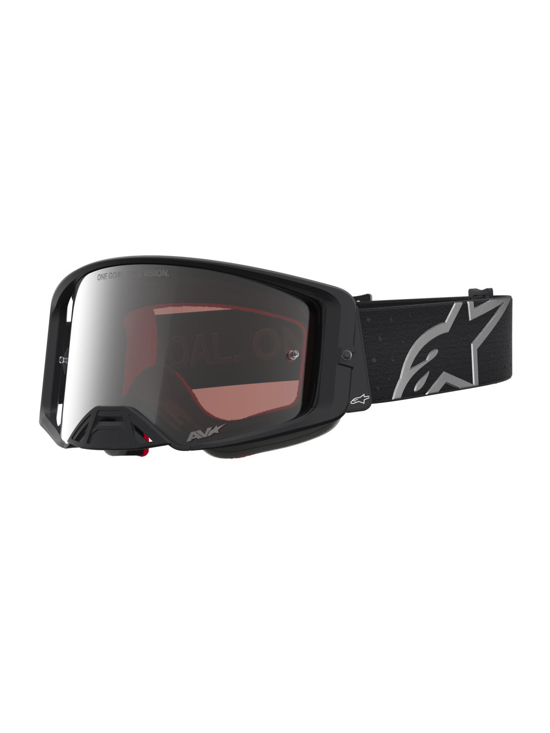 Brýle Alpinestars Supertech Vesta černá matná/stříbrná, zrcadlové stříbrné plexi