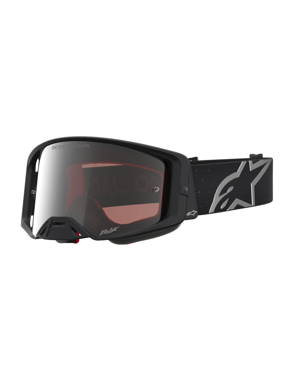 Brýle Alpinestars Supertech Vesta černá matná/stříbrná, zrcadlové stříbrné plexi