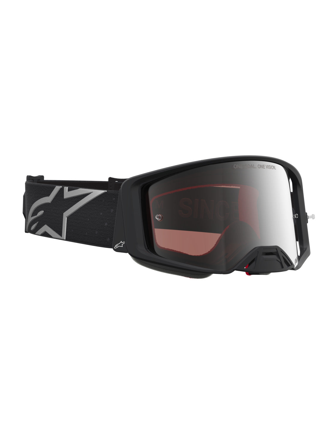 Brýle Alpinestars Supertech Vesta černá matná/stříbrná, zrcadlové stříbrné plexi