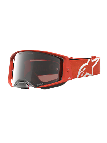 Brýle Alpinestars Supertech Vesta oranžová/stříbrná, zrcadlové stříbrné plexi