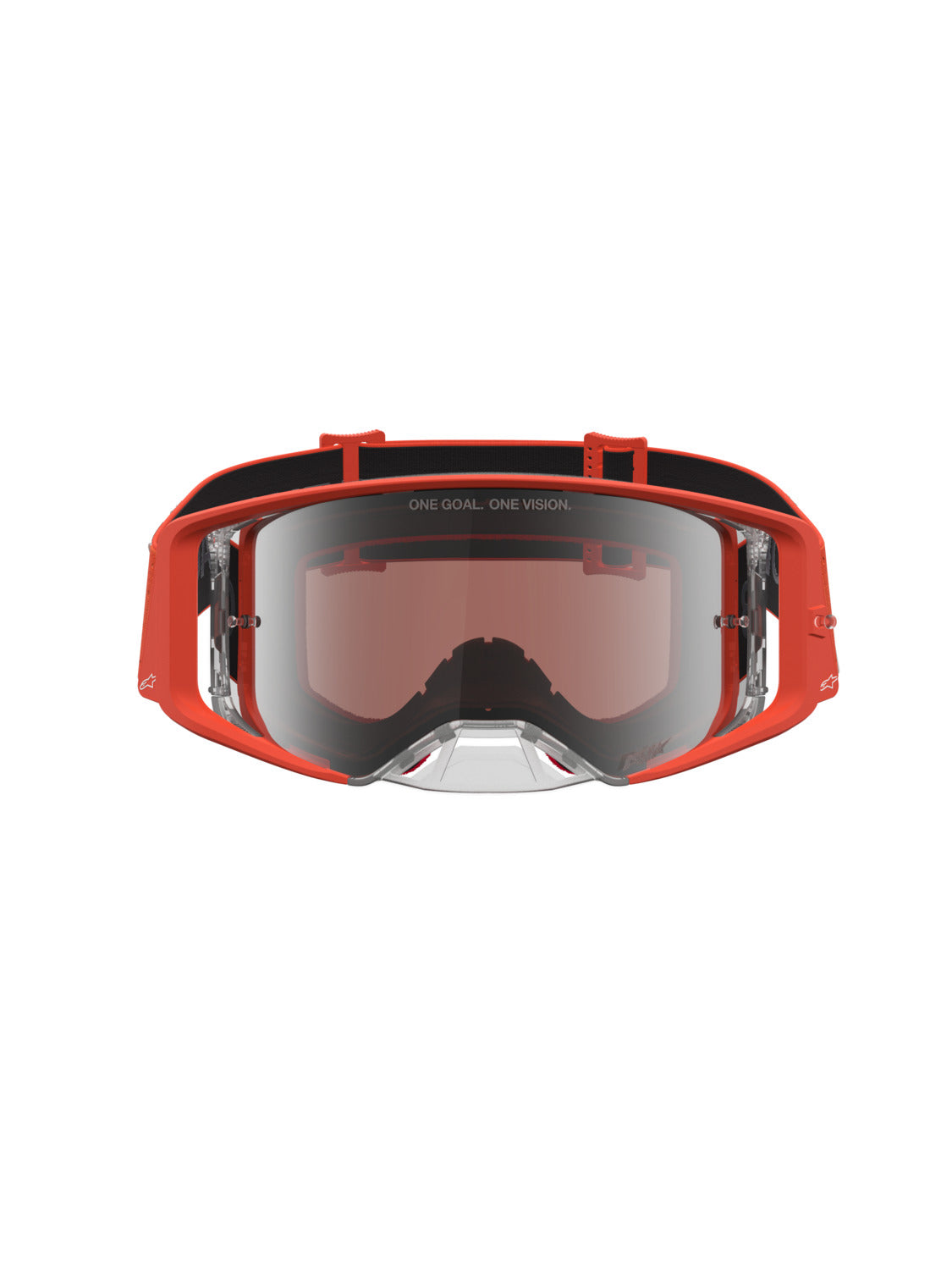 Brýle Alpinestars Supertech Vesta oranžová/stříbrná, zrcadlové stříbrné plexi